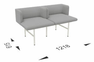 Módulo sofá 2 plazas (con respaldo)