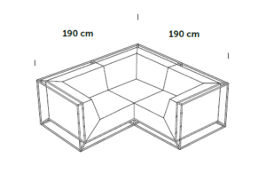 Esquinero 190 x 190 cm