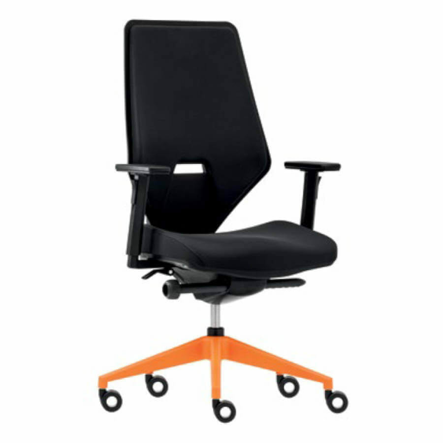 Silla oficina operativa ergonómica V6 negra